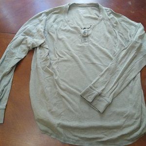 Men's Mossimo Henley Olive Green Size XL